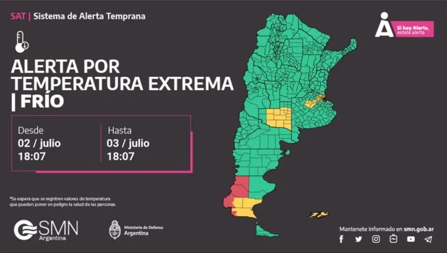 Emitieron Una Alerta Amarilla Por Fr O Extremo