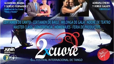 Dal 25 al 27 maggio Junín ospiterà nuovamente il 2xCuore International Tango Festival
